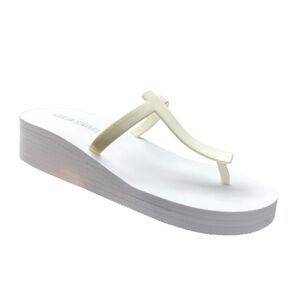 👠  NEW! NWOB Colin Stuart White Thong Flip Flop Sandals Womens Size 7.5
